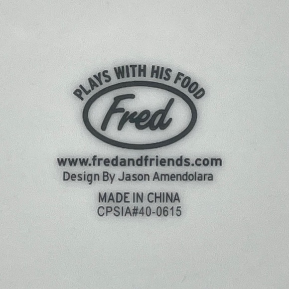 Retro Fred and Friends Food Face Plates Ceramic Super Fun and Kitschy! Set of 3. - Picture 6 of 6